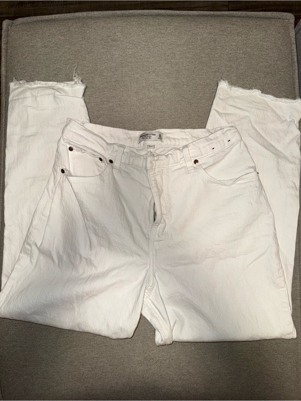 White Women’s Straight-Leg Jeans